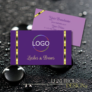 Carte De Visite Style violet et Lilac avec logo professionnel