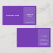 Carte De Visite Style Violet Moderne Professionnel Créatif Chic (Devant / Derrière)