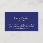 Carte De Visite Style violet Vape Shop Design unique (Dos)