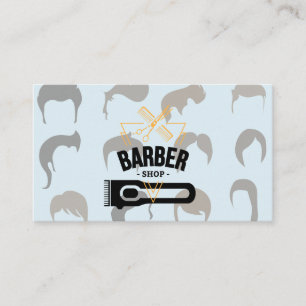 Carte De Visite Styles de cheveux hommes et femmes Outils en bar