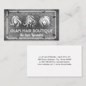 Carte De Visite Styles de coupe de cheveux de salon | Éclairage de (Devant / Derrière)