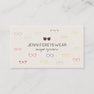Carte De Visite Styles de lunettes de forme élégante