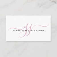 Stylet de cheveux moderne Pink Script Monogramme b