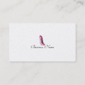 Carte de visite stylet rose de chaussure (Dos)