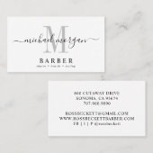Carte De Visite Stylet simple en coiffure Stylet moderne Script Bu (Devant / Derrière)