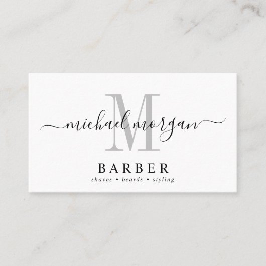 Carte De Visite Stylet simple en coiffure Stylet moderne Script Bu (Devant)