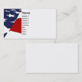 Carte de visite stylisé patriotique de drapeau (Devant / Derrière)