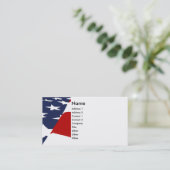 Carte de visite stylisé patriotique de drapeau (Debout devant)