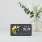 Carte De Visite Stylish 24-7 Taxi Driver Service (Debout devant)