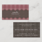 CARTE DE VISITE :: stylish à motif 13 (Devant / Derrière)