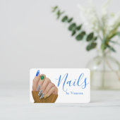 Carte De Visite Stylish Beauty Professional Nail Technician Chic (Debout devant)