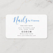 Carte De Visite Stylish Beauty Professional Nail Technician Chic (Dos)