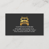 Carte De Visite Stylish Black Gold Corners Trucker (Dos)