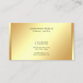 Carte De Visite Stylish Black & Gold Professional Modern Template (Dos)