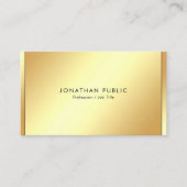 Carte De Visite Stylish Black & Gold Professional Modern Template (Devant)