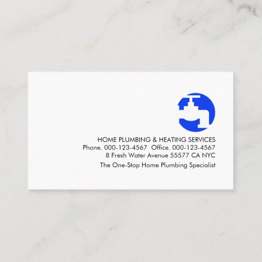 Carte De Visite Stylish Blue Leaking Faucet Frame (Dos)