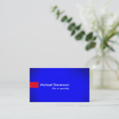 Carte De Visite Stylish Blue Red Modern Unique Consultant (Debout devant)