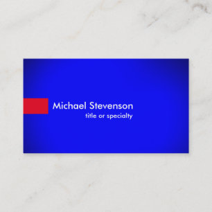 Carte De Visite Stylish Blue Red Modern Unique Consultant