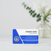 Carte De Visite Stylish Blue Trapezium Layers Business Owner (Debout devant)