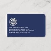 Carte De Visite Stylish Blue Trapezium Layers Business Owner (Dos)