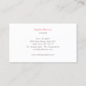 Carte De Visite Stylish Bokeh et Rose Gold Sequin Nail Salon (Dos)