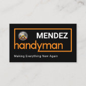 Carte De Visite Stylish Brown Handyman Frame (Devant)