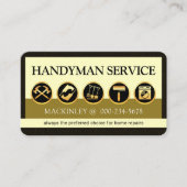 Carte De Visite Stylish Creative Handyman Tools Icon Layer (Devant)