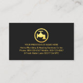 Carte De Visite Stylish Gold Faucet Piping Frame (Dos)