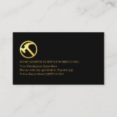 Carte De Visite Stylish Gold Handyman Frame (Dos)