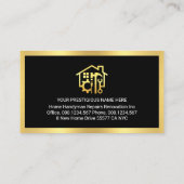 Carte De Visite Stylish Gold Handyman Tools Gold Frame (Dos)