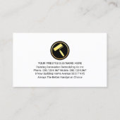 Carte De Visite Stylish Gold Rooftop Building Paint Brush (Dos)