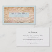 Carte De Visite Stylish Gold Snakeskin Beauté et mode (Devant / Derrière)