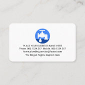 Carte De Visite Stylish Gold Tab Leaking Blue Faucet (Dos)