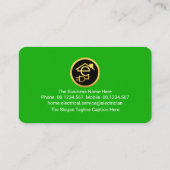 Carte De Visite Stylish Gold Tab Letter-e Electric (Dos)