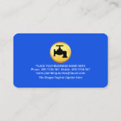 Carte De Visite Stylish Gold Tab On Stunning Blue Layers (Dos)