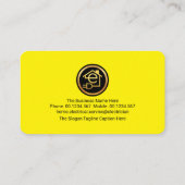 Carte De Visite Stylish Gold Tab On Stunning Yellow Layer (Dos)