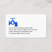 Carte De Visite Stylish Gold Tab On White Blue Layers (Dos)