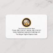 Carte De Visite Stylish Gold Tab On White Layer (Dos)