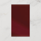 Carte De Visite Stylish Gold Text Font Classic Luxurious Look (Dos)