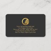 Carte De Visite Stylish Grey Black CEO Layers Business Owner (Dos)
