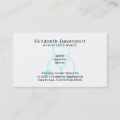 Carte De Visite Stylish Grey Stethoscope Illustration sur Black (Dos)