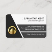 Carte De Visite Stylish Grey Trapezium Layers Business Owner (Devant)