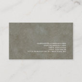 Carte De Visite Stylish Gris Rock Pierre Moderne Unique (Dos)