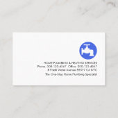 Carte De Visite Stylish Leaking Faucet Plumbing Pipeline (Dos)