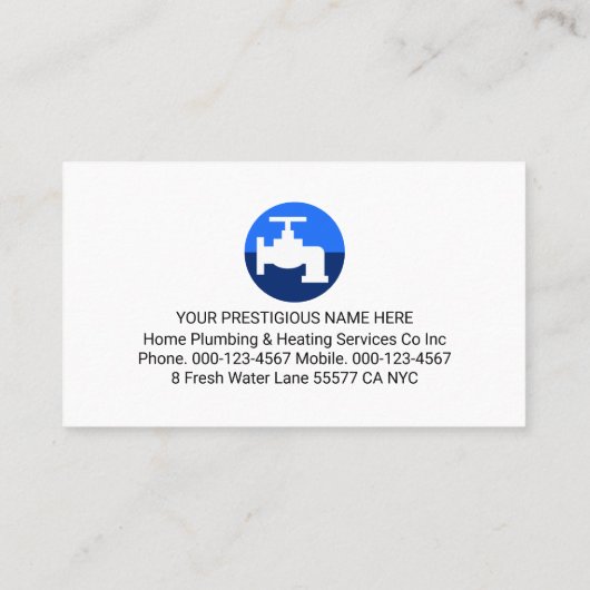 Carte De Visite Stylish Leaking Pipe Faucet Border Frame (Dos)