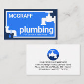 Carte De Visite Stylish Leaking Pipe Faucet Border Frame (Devant / Derrière)