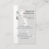 Carte De Visite Stylish Minimal Modern Monogram Professional Photo (Dos)