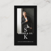 Carte De Visite Stylish Minimal Modern Monogram Professional Photo (Devant)