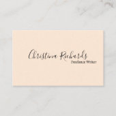 Carte De Visite Stylish Minimum Beige (Devant)