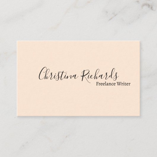 Carte De Visite Stylish Minimum Beige (Devant)